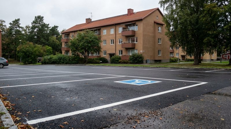 Asfaltering av parkering