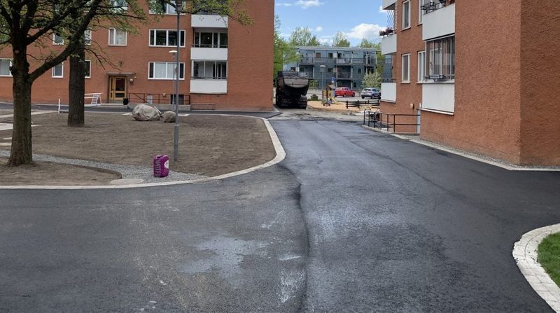 Gårdar och gångvägar för BRF